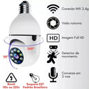 Câmera IP Lâmpada Smart Wi-Fi Full HD Visão Noturna – Segurança Interna 360°