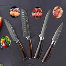 Kit Facas de Cozinha em Aço Damasco VG10